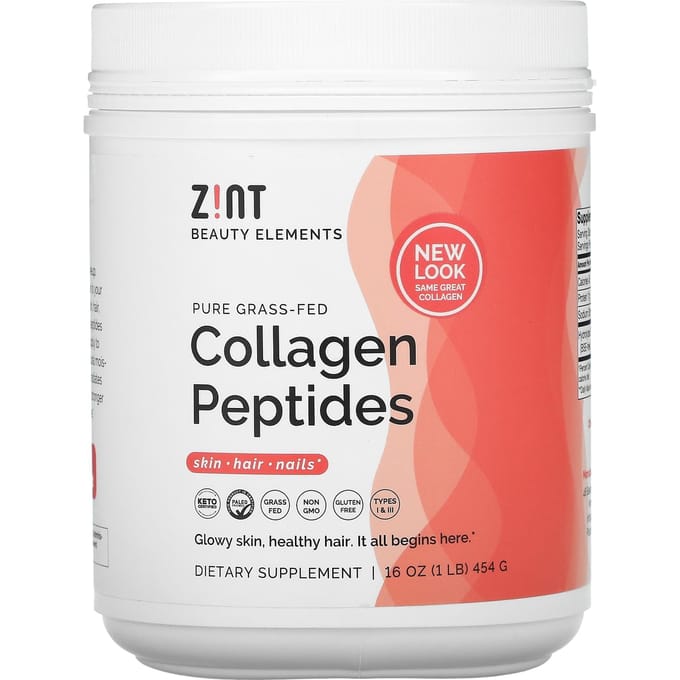 Zint, Pure Collageen Peptiden van Grasgevoerde Runderen, 16 oz (454 gr)