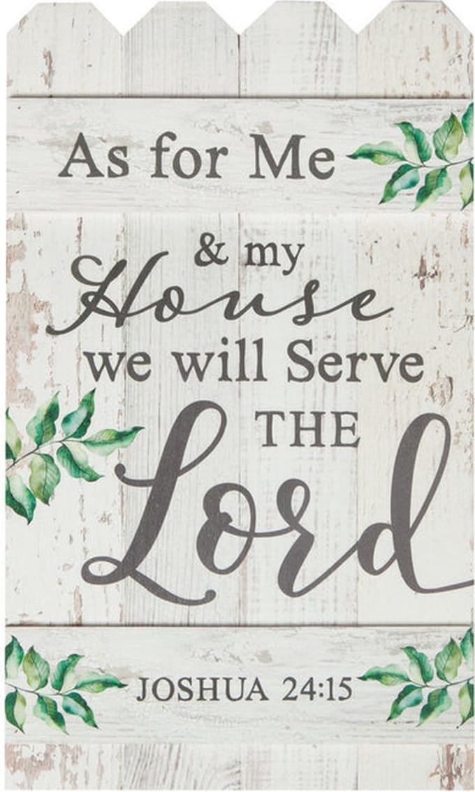 As for me and my house Wall decor Fence - 35,5 x 61 cm