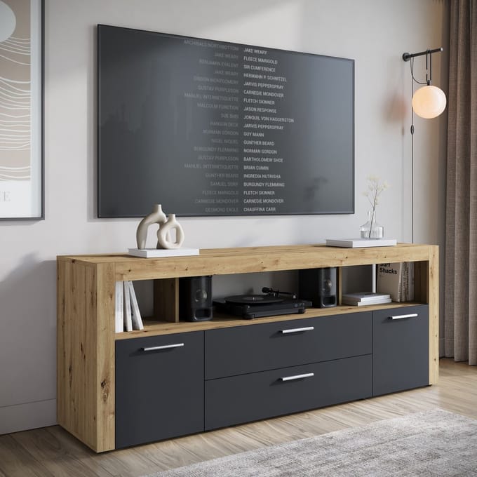 Meubella - TV-Meubel Sharon - Antraciet - 181 cm