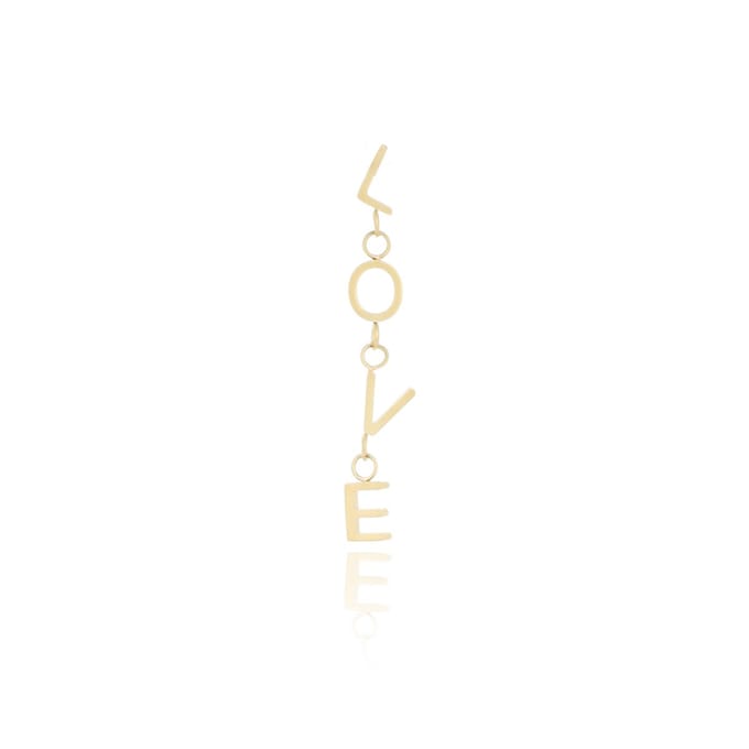 OOZOO Jewellery - Goudkleurige oorbel met L-O-V-E - SE-3034