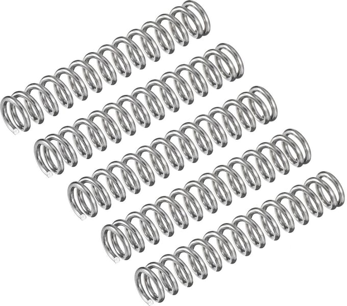 5 stuks Drukveren 304 RVS - 5mm Buitendiameter, 30mm Lengte