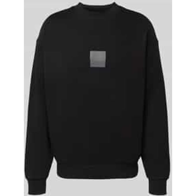 Sweatshirt met labelprint, model 'Split Hugo'