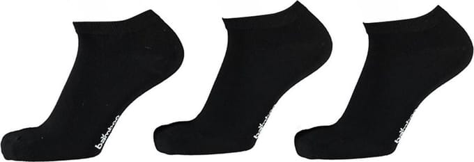 Apollo 3-paar bamboe sneaker sokken - 35-38 - Zwart