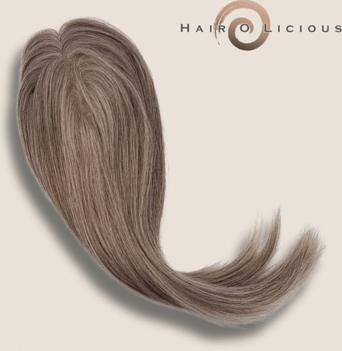 Top Secret T-Part (30cm) | Europees Haar | Silver/Creamy