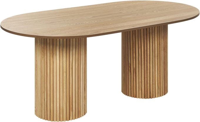 SHERIDAN - Eettafel - Lichte houtkleur - MDF