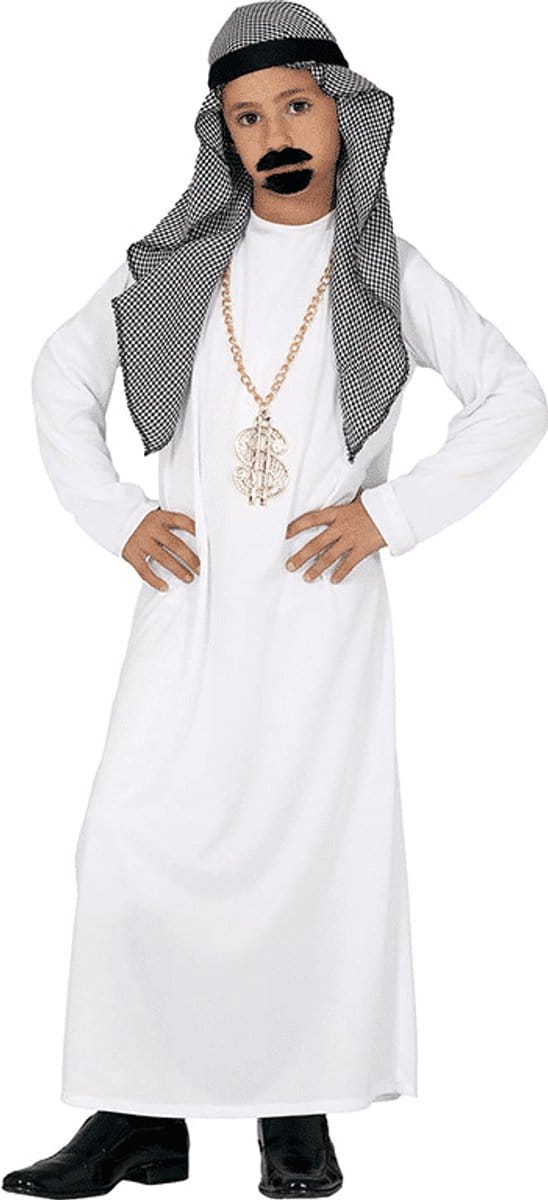 Fiestas Guirca Sheik/Arabier verkleed set - 2-delig - carnaval 1001 nacht thema accessoires - kinderen 110/116