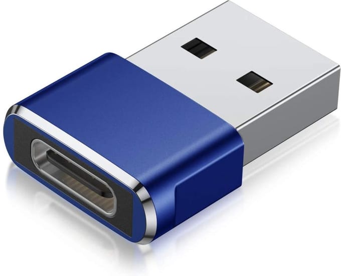 USB C naar USB Adapter - USB-C naar USB convertor - opzetstuk - office - USB 3.1 to USB C HUB - pc - laptop - USB C naar USB A female - telefoon - adapter - Blauw