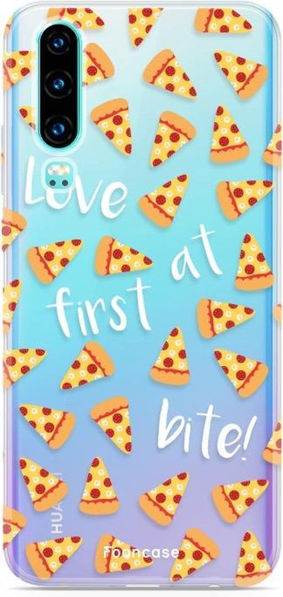 Fooncase Hoesje Geschikt voor Huawei P30 - Shockproof Case - Back Cover / Soft Case -Pizza