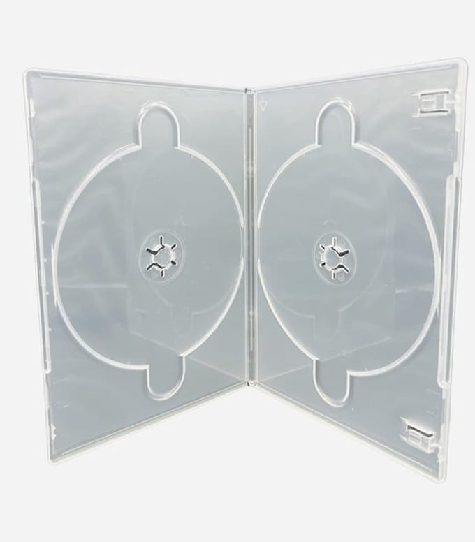 Dailygoody - Dvd/Cd/Blu Ray Case - Dubbel Clear - voor Opslag - 5x