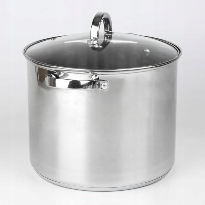 RVS Kookpan 8L Hoge Pot 24cm Inductie Gas Geschikt