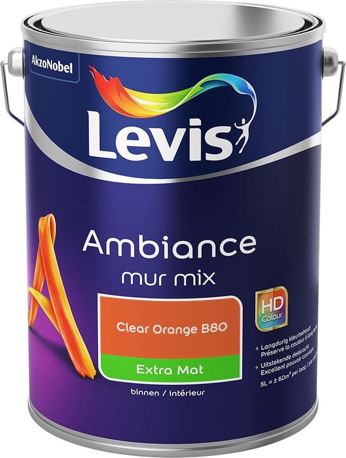 Levis - Ambiance Mur Extra Mat Mix - Clear Orange B80 - Mengverf - 5 L