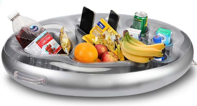 W'eau Opblaasbare Spa Bar – Drijvende Jacuzzi Tafel met 8 Vakken
