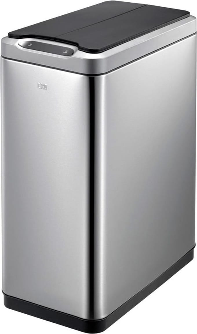 EKO - Phantom Sensor Bin 45 liter - Stainless steel Plastic - mat RVS, zwart - Prullenbak