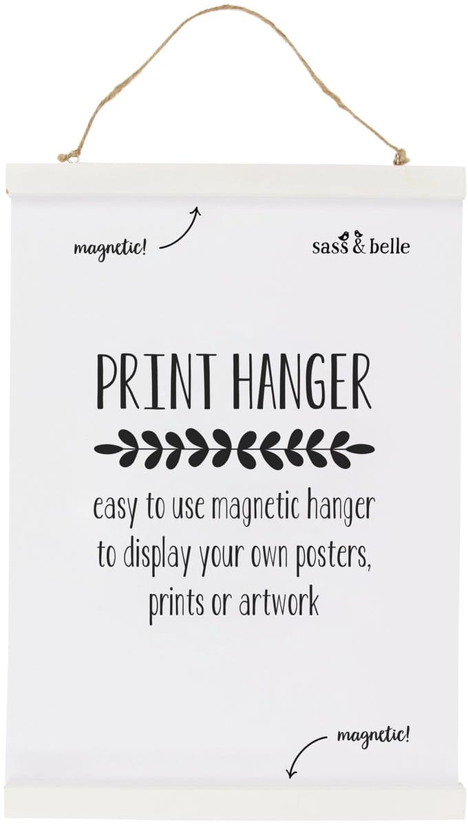 Houten ophangsysteem voor posters wit - Sass & Belle