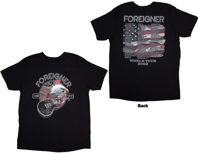 Foreigner - Eagle Heren Tshirt - S - Zwart