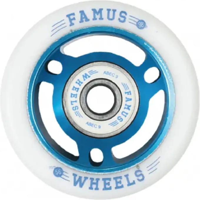 Set van 8 rollerwielen Famus Wheels 98A