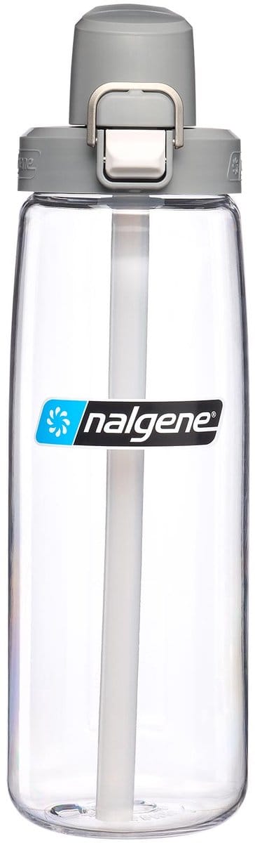 Nalgene - Straw Bottle - drinkfles - waterfles - rietje - 650ml Clear/Gray Cap Sustain NIEUW!