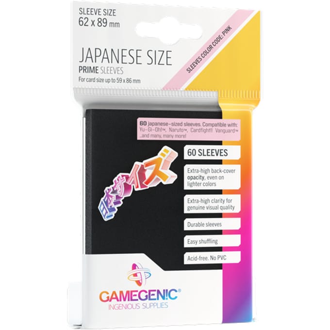 Japanese Sized Sleeves 62x89mm Zwart (60 stuks)