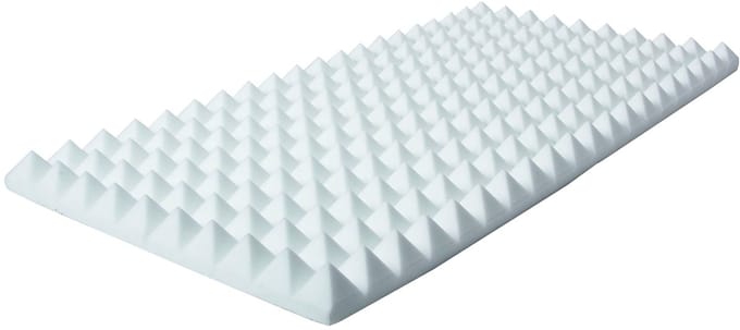 MUSIC STORE Pyramis Absorber 50x100x 5 cm Basotect, wit - Absorbers