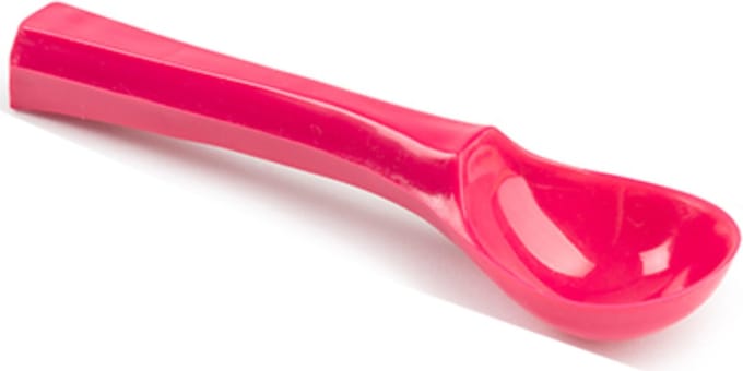 Plasticforte IJsschep - roze - 24 cm - kunststof - ijstang