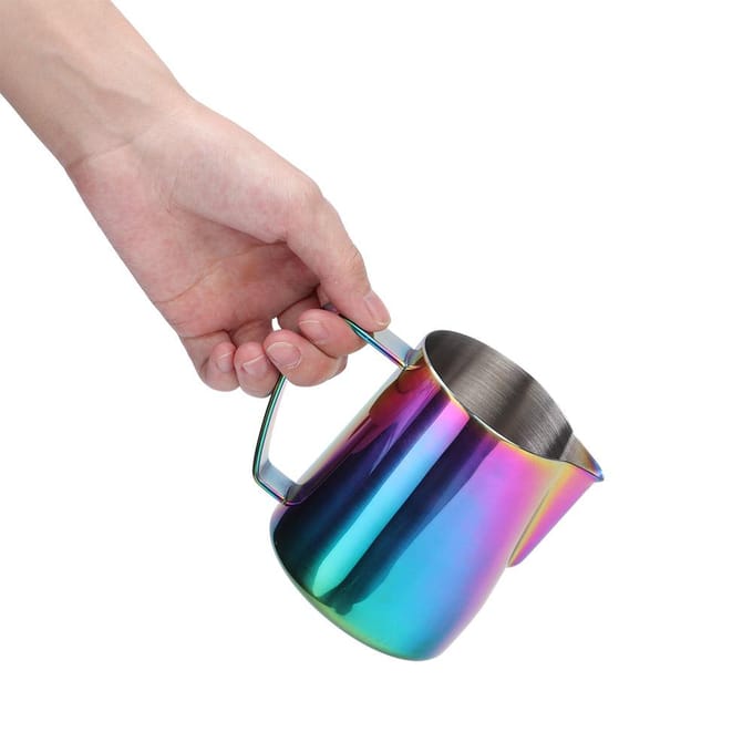 350ml Roestvrij Staal Titanize Melkopschuimbeker Kan Koffiekan voor Latte ArtKleurrijk veelkleurig
