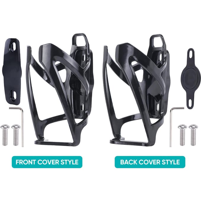 2PCS Porte-Bouteille Pour AirTag Support Vélo Espacement Universel des Trous Léger Robuste Cage à Bouteille de Vélo Pour Vélos de Montagne black