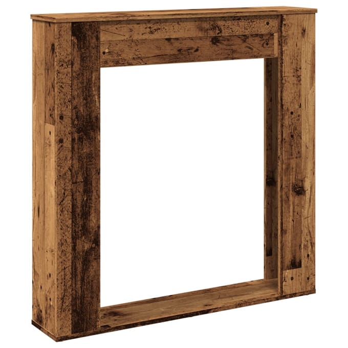 Étagère de cheminée Style Bois de Grange Rustique 100 x 20 x 100 cm Bois d'Ingénierie
