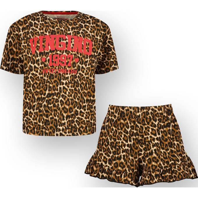 Vingino Waranda Meisjes Pyjamaset - Multicolor Brown