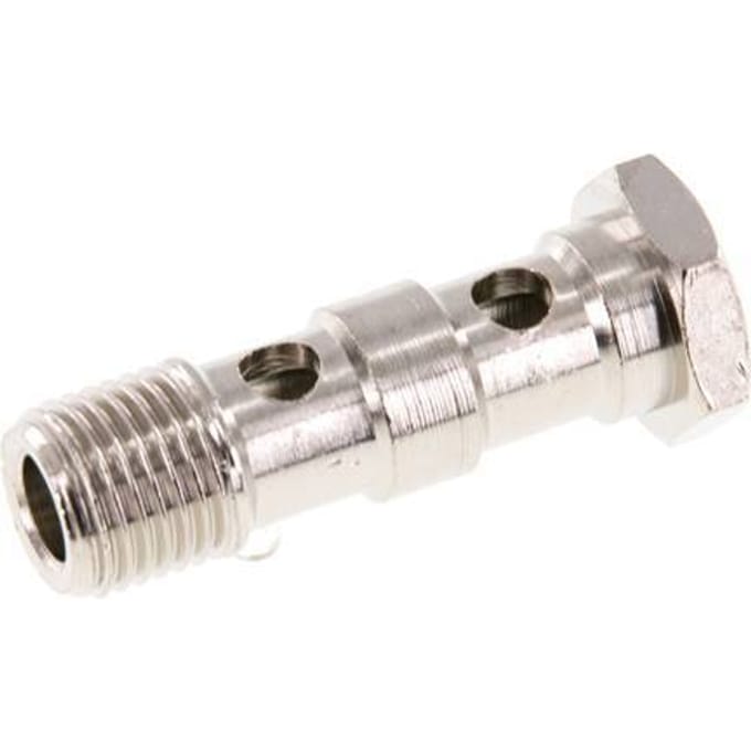 Banjobout 2-weg Vernikkeld Messing G1/4'' Buitendraad 41mm [2 Stuks]