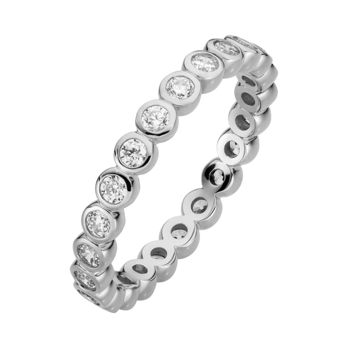 Orolino Ring 333/- Weißgold glanz synth. Zirkonia