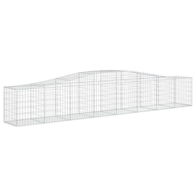 vidaXL - Schanskorf - gewelfd - 400x50x60/80 - cm - gegalvaniseerd - ijzer
