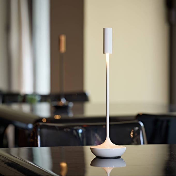 Sigor Nucandle LED oplaadbare tafellamp, wit, IP54, dimbaar