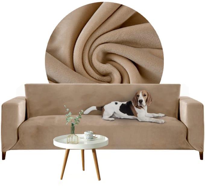 Meble odNowa - Sofa Hoes - 4-Zits - Kameel - Velours