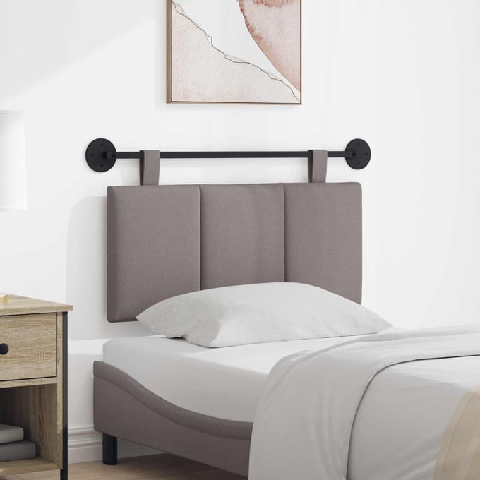 vidaXL - Hangend - hoofdbord - Taupe - Fluweel