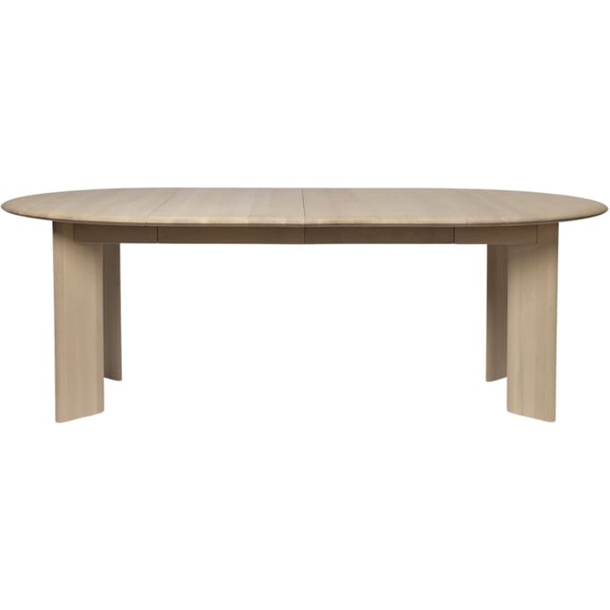 Ferm Living Bevel Tafel - beuken, wit geolied - 117 - 217 cm