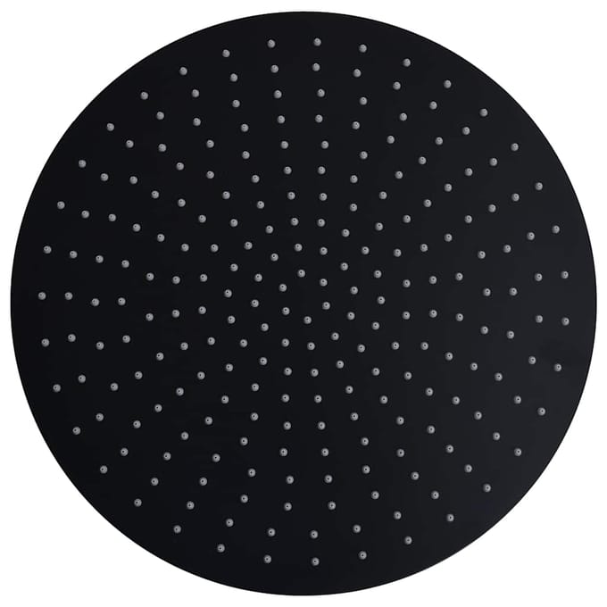 vidaXL - Regendouchekop - rond - 40 - cm - roestvrij - staal - zwart