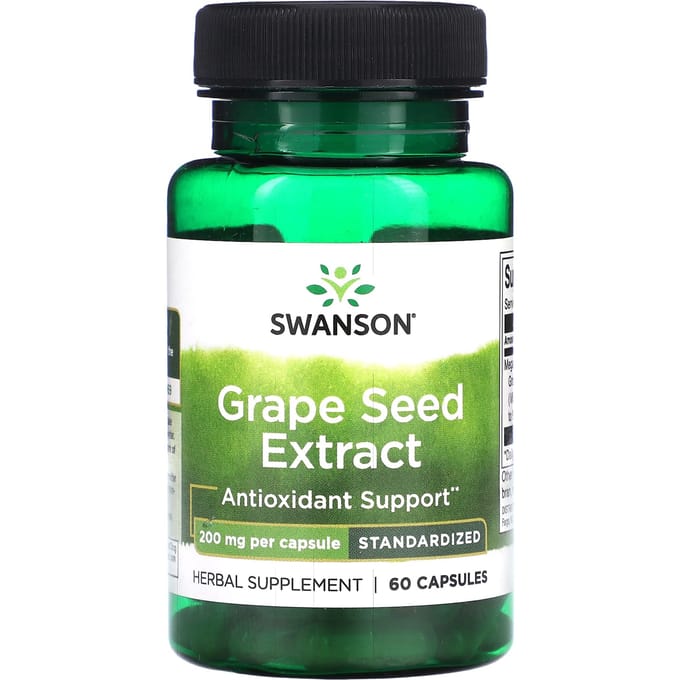 Druivenpitextract, 200 mg, 60 capsules