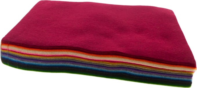 Creativ Company Hobby Felt Assorted Colors 24 Sheets