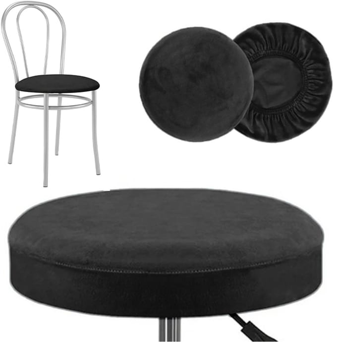 Meble odNowa - Velours Stoelhoes - Rond - Zwart