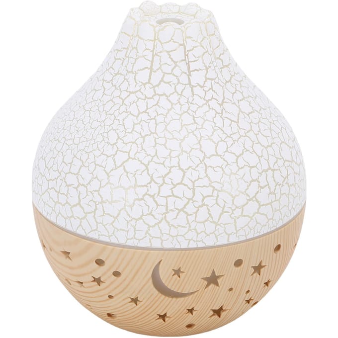 Diffuseur Humidificateur Lumineux ajouré Diffuseur d'Aromathérapie USB Silencieux Arrêt Automatique pour Maison Spa white