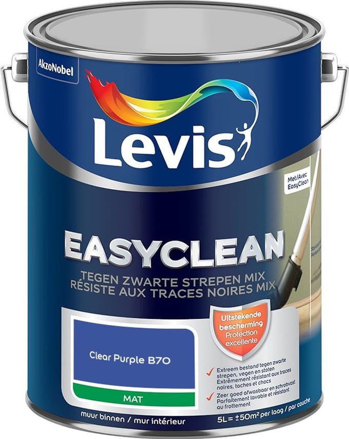 Levis - Easyclean Tegen Zwarte Strepen Mix - Clear Purple B70 - Mengverf - 5 L