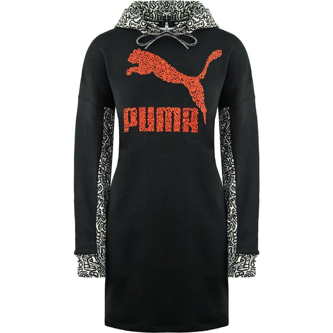 Puma x Mr. Doodle Pullover Lange Mouw Zwart Vrouwen Trui met Capuchon 598686 01