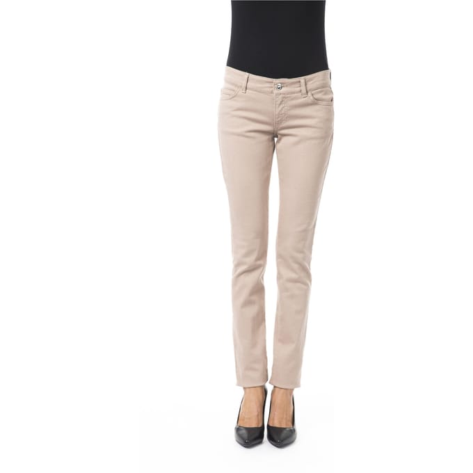 BYBLOS Vrouwen Beige Katoenen Jeans & Broek