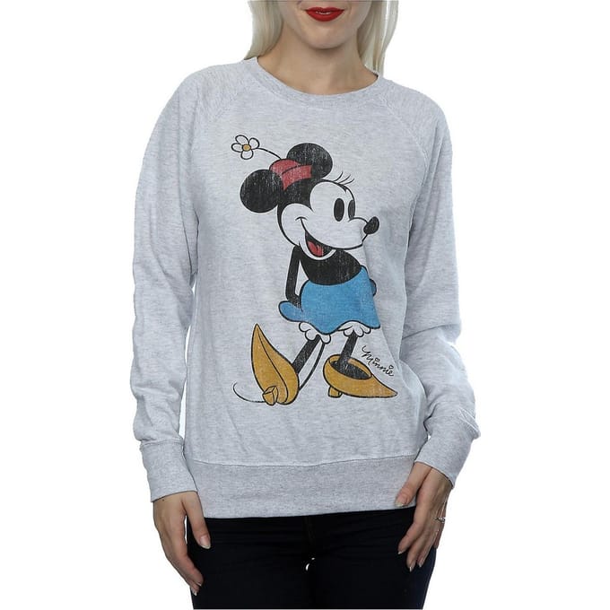 Disney Dames/Dames Klassiek Minnie Mouse Heather Sweatshirt (Grijs)