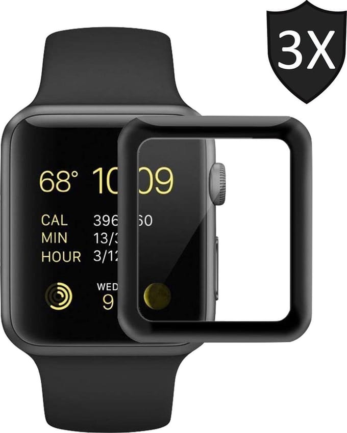 3x Screenprotector geschikt voor Apple Watch 44mm Series 4 - FullGuard Screen Protector