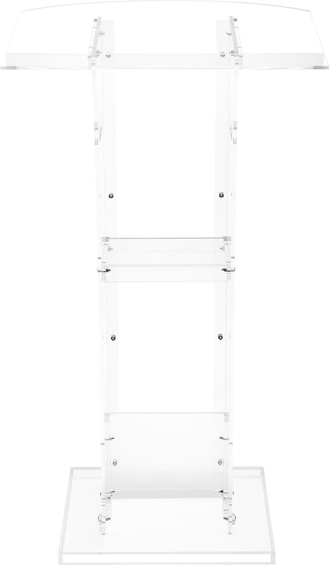 Podiumstandaard Lessenaar 109cm Acryl Breed Leesvlak Vloermodel