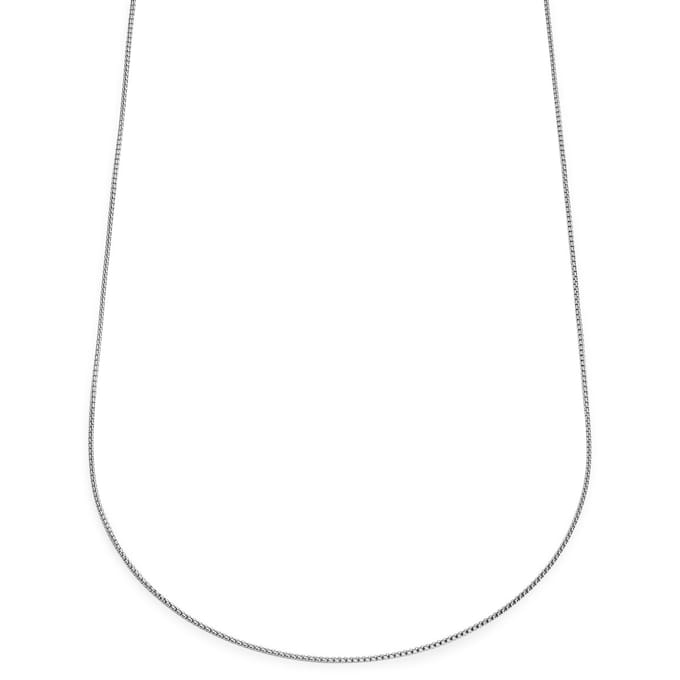 Essentials | 1 mm Zilverkleurige Ketting met Gebogen Venetiaanse Schakels