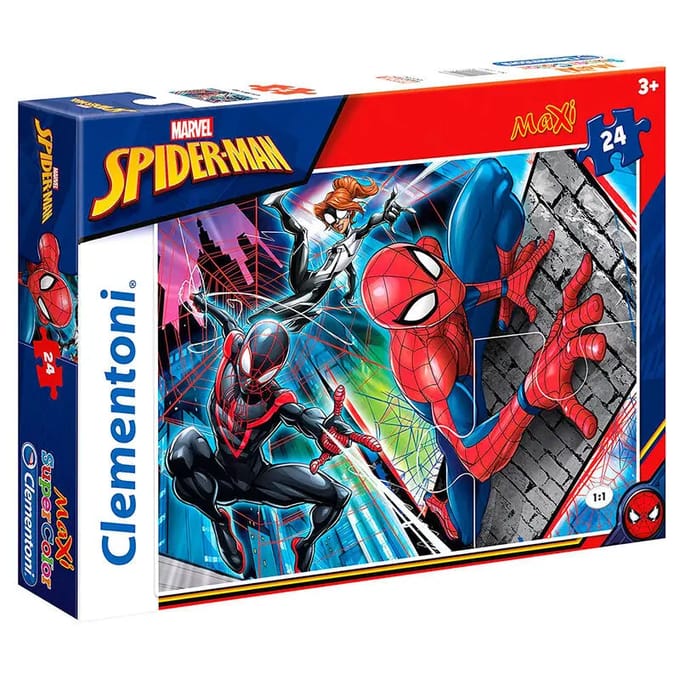 Clementoni - Puzzel - 24 Stukjes - Spider-Man - Maxi Kinderpuzzel - Vanaf 3 Jaar