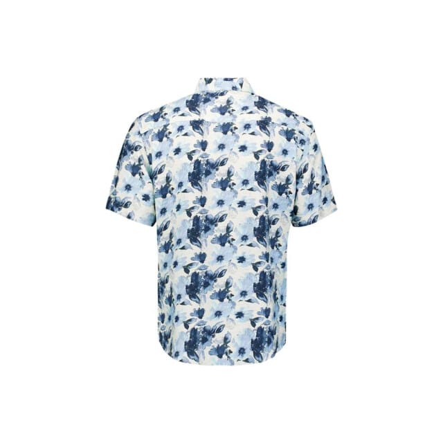 No Excess Shirt short sleeve stretch allover blue