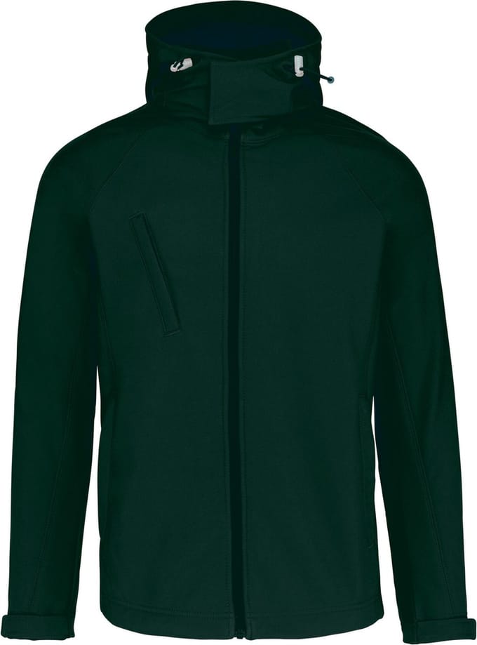 Kariban Heren softshell jas met afneembare capuchon K413 - Bottle Green - M